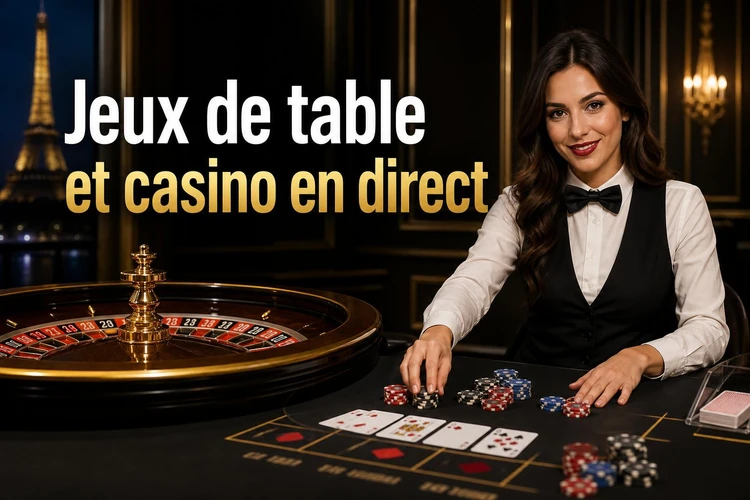 Jeux de table et casino en direct